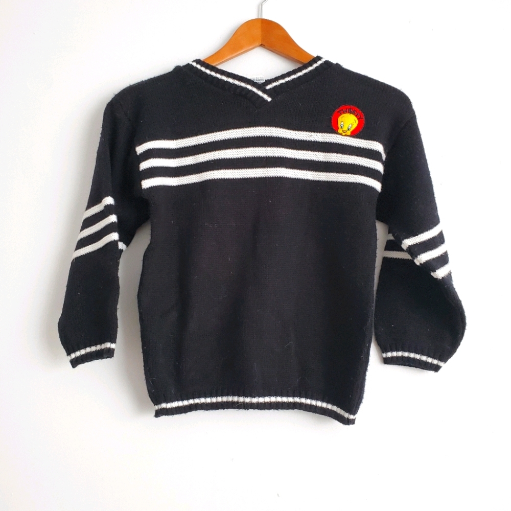 Vintage Kids Looney Tunes Tweety Emblem Sweater